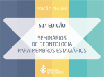 51 Edio dos Seminrios de Deontologia para Membros Estagirios [Edio Online] | LISTA DE COLOCADOS