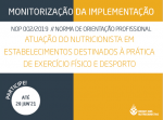 Monitorizao da implementao da NOP 002/2019 Atuao do Nutricionista em Estabelecimentos Dedicados  Prtica de Exerccio Fsico e Desporto