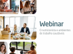 Webinar 'O nutricionista e ambientes de trabalho saudáveis'
