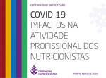 COVID-19 | Impactos na Atividade Profissional dos Nutricionistas