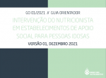 Guia Orientador | Intervenção do nutricionista em estabelecimentos de apoio social para pessoas idosas