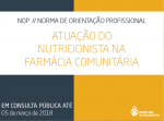 Nutricionistas nas Farmácias: Norma de Orientação Profissional em consulta pública até 05 de março