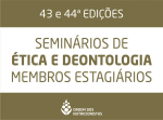 43ª e 44ª Edições | Seminários de Ética e Deontologia - Lista de colocados