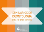 Seminrios de Deontologia para Membros Efetivos com nova edio em fevereiro