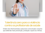 Tolerância zero para a violência contra os profissionais de saúde